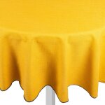 Nappe ronde essentiel jaune diam�tre 160 cm - mt - mondial tissus