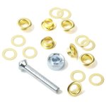 Oeillets avec rondelle 8mm et jeu de pose - dor - bohin - mondial tissus