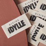 Pack de 5 �tiquettes tiss�es  ; divine idylle ; - atelier brunette - atelier brunette - mondial tissus ...