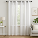 Paire de voilage uni blanc 240 x 280 cm - mt - mondial tissus