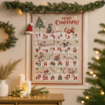 Panneau calendrier de l'avent chats beige - mondial tissus