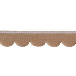 Passepoil velours demi lune taupe 10mm - mondial tissus
