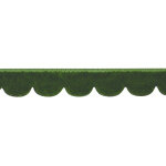 Passepoil velours demi lune vert fort 10mm - mondial tissus