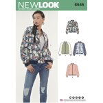 Patron 6545 veste du 34 au 46 - newlook - newlook - mondial tissus