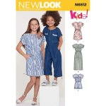 Patron 6612 robe / combi enfant de 3  14 ans - newlook - mondial tissus