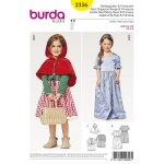 Patron burda 2356 - dguisement enfant petit chaperon rouge et princesse - burda - mondial tissus