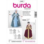 Patron burda 2447 historique robe rococo - burda - mondial tissus