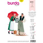 Patron burda 2457 - dguisement femme bcassine & paysanne - burda - mondial tissus