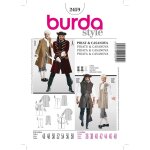 Patron burda 2459 historique pirate, casanova - burda - mondial tissus
