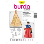 Patron burda 2480 historique princesse, blanche - neige - burda - mondial tissus
