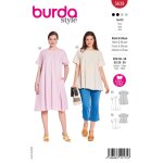 Patron burda 5639 - robe et chemisier 46 � 56 - burda - mondial tissus
