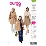 Patron burda 5647 - veste et manteau 34 � 44 - burda - mondial tissus