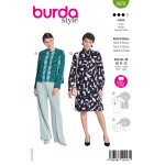 Patron burda 5678 - robe / chemisier 36 - 48 - burda - mondial tissus