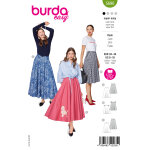 Patron burda 5690 - jupes 34 - 44 - burda - mondial tissus
