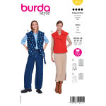 Patron burda 5714 - gilets 36 - 46 - burda - mondial tissus