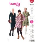 Patron burda 5943 robe effet crois� et jupe ample 36 au 50 - burda - mondial tissus