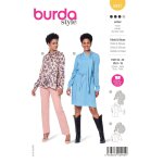 Patron burda 5947 robe et blouse avec long chle 36 au 46 - burda - mondial tissus