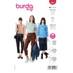 Patron burda 5961 blouse pinces et col rond 36 au 50 - burda - mondial tissus