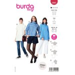Patron burda 5963 pull col roul 36 au 50 - burda - mondial tissus