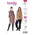Patron burda 5968 robe blouse col v 36 au 46 - burda - mondial tissus