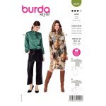 Patron burda 5973 robe blouse col cavalire 36 au 46 - burda - mondial tissus