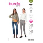 Patron burda 5981 blouse manche longue nervure 36 au 46 - burda - mondial tissus