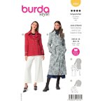 Patron burda 5984 veste trench coat doubl 36 au 46 - burda - mondial tissus