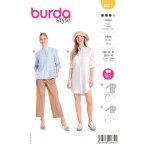 Patron burda 6001 - blouse classique dtails 36 - 46 - burda - mondial tissus