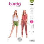 Patron burda 6005 - pantalon et short chic 36 - 46 - burda - mondial tissus