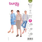 Patron burda 6006 - veste courte coupe droite 36 - 46 - burda - mondial tissus