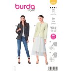 Patron burda 6029 - veste ceintre 36 - 46 - burda - mondial tissus