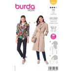Patron burda 6031 - manteau / veste style trench 36 - 46 - burda - mondial tissus