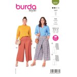 Patron burda 6035 - pantalon / jupe - culotte avec pan de surjupe 46 - 56 - burda - mondial tissus