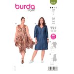 Patron burda 6036 - robe avec variations 46 - 56 - burda - mondial tissus