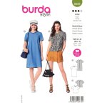 Patron burda 6039 - robe / blouse d�collet� v dans le dos 36 - 46 - burda - mondial tissus
