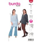 Patron burda 6066 - tunique  encolure en v - burda - mondial tissus