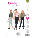 Patron burda 6072 - pantalons de forme troite avec fermeture  glissire latrale - burda - mondial ...