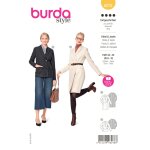 Patron burda 6078 - robe blazer et veste, croise avec revers - burda - mondial tissus