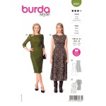 Patron burda 6083 - robe festive  jupe ample / robe fourreau en dentelle - burda - mondial tissus