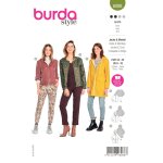 Patron burda 6088 - vestes / manteau sportifs avec fermeture  glissire - burda - mondial tissus