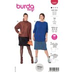 Patron burda 6093 - pull avec d�collet� dos ou avec fente dos et noeud - burda - mondial tissus