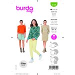 Patron burda 6109 sweat - shirt et robe - sweat du 34 au 44 - burda - mondial tissus