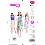 Patron burda 6118 top & robe du 34 au 44 - burda - mondial tissus