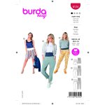 Patron burda 6124 pantalon du 34 au 44 - burda - mondial tissus