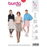 Patron burda 6154 jupe lgrement vase ceinture extensible du 34 au 44 - burda - mondial tissus