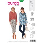 Patron burda 6159 tunique  encolure goutte du 34 au 44 - burda - mondial tissus