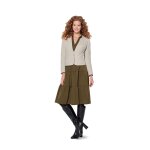 Patron burda 6160 veste blazer  encolure en v du 34 au 44 - burda - mondial tissus