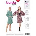 Patron burda 6161 kimono - peignoir du 34 au 44 - burda - mondial tissus