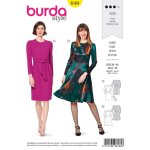 Patron burda 6164 robe chic  jupe troite avec fente d'aisance ou jupe vase du 34 au 44 - burda - ...