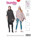 Patron burda 6175 cape rectangulaire avec ou sans col roul du 34 au 44 - burda - mondial tissus